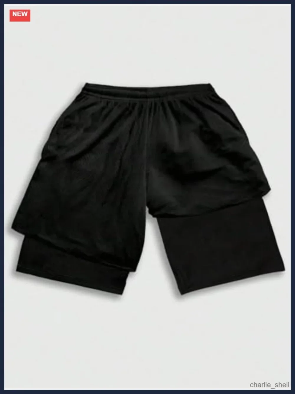 Men's 2 in 1 Mesh Basketball Shorts with Liner Y2K Goth Streetwear Drawstring